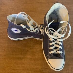 Mens size 11, womens size 13, purple converse.